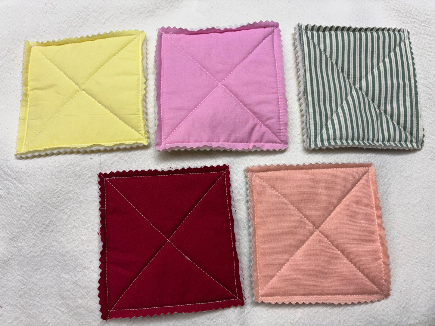 Fabric Corner Bookmark with Raw Pinked Edges