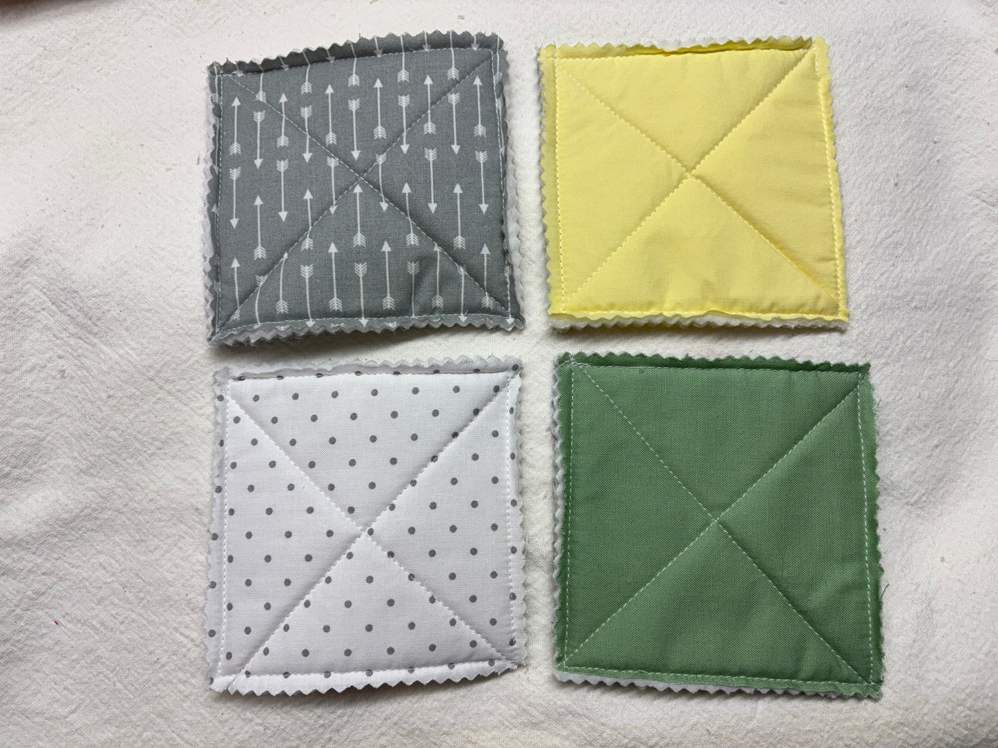 Fabric Corner Bookmark with Raw Pinked Edges