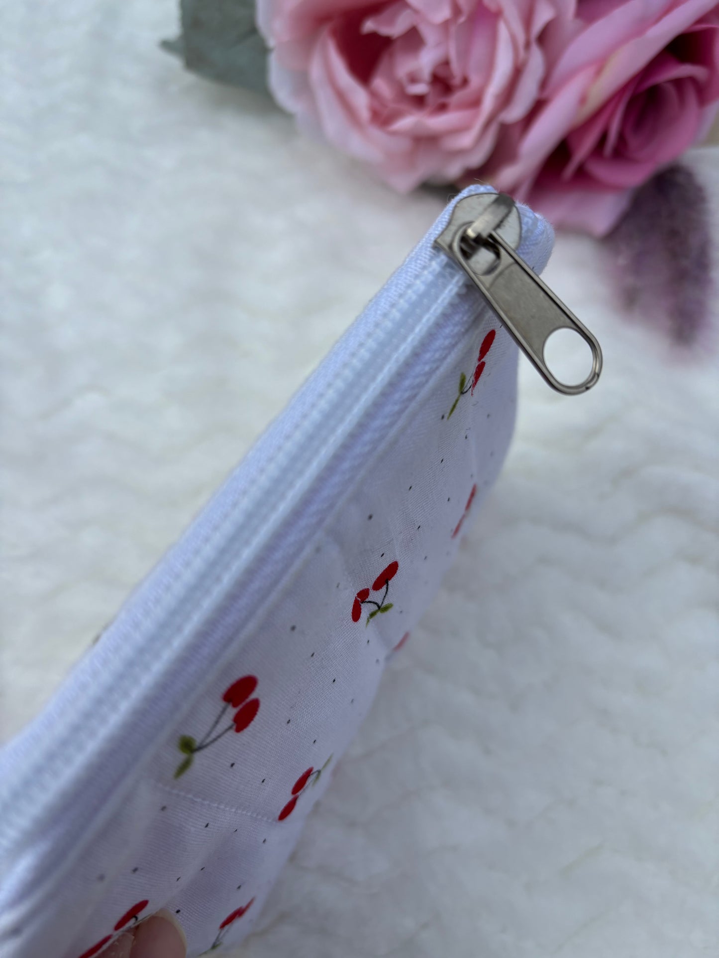 Quilted Zipper Pouch / Lipstick Pouch / Card Pouch / Mini Zipper Pouch