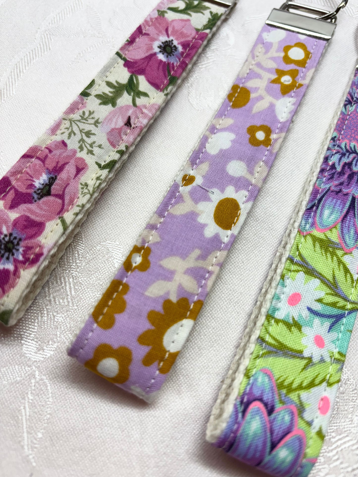 Handmade Fabric Key Fob / Keychain / Wristlet Keychain