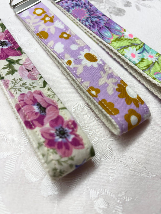 Handmade Fabric Key Fob / Keychain / Wristlet Keychain