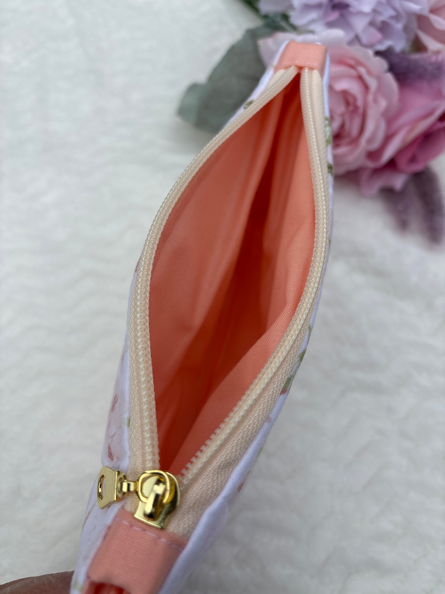 Quilted Zipper Pouch / Pencil Pouch / Makeup Pouch / Craft Supplies Pouch / Travel Pouch