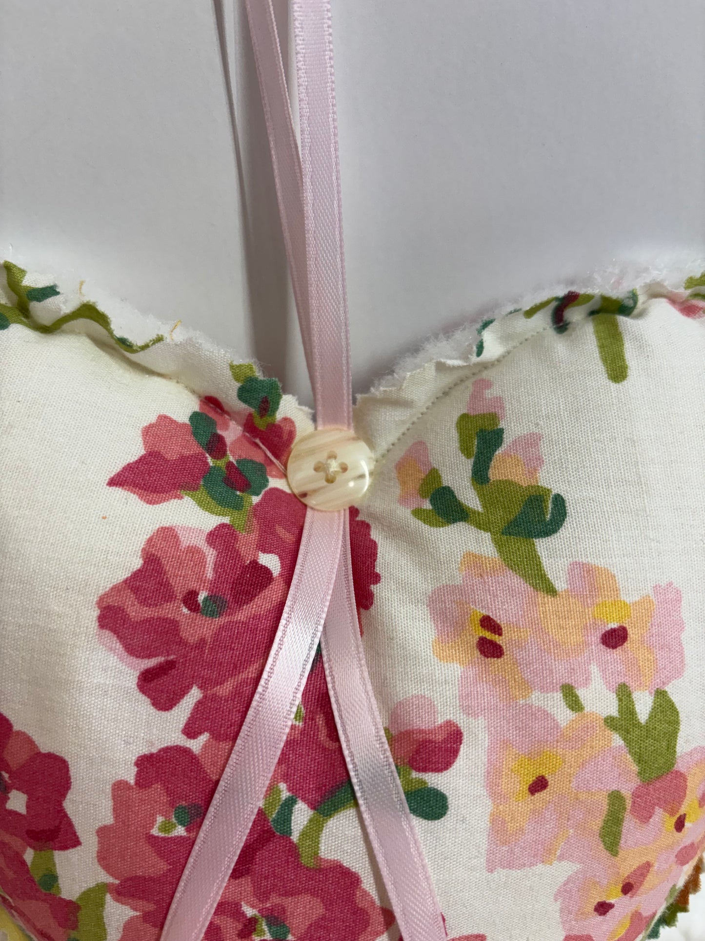 Cottage Garden Heart Decorative Pillow