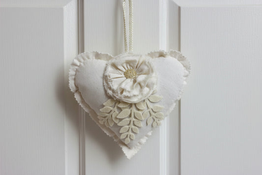 Shabby Heart Decorative Pillow