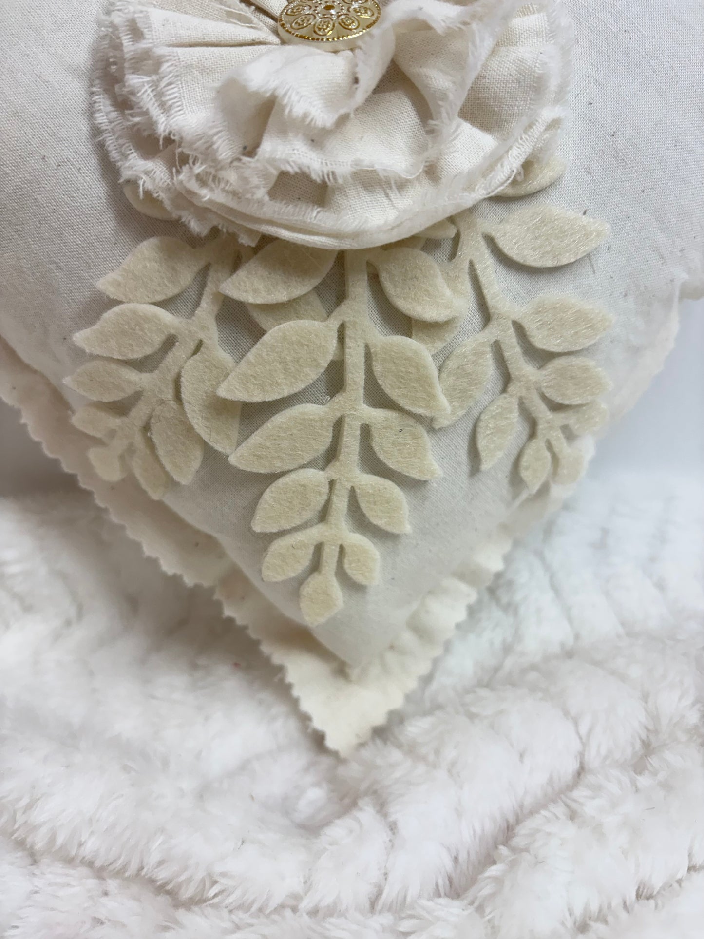 Shabby Heart Decorative Pillow
