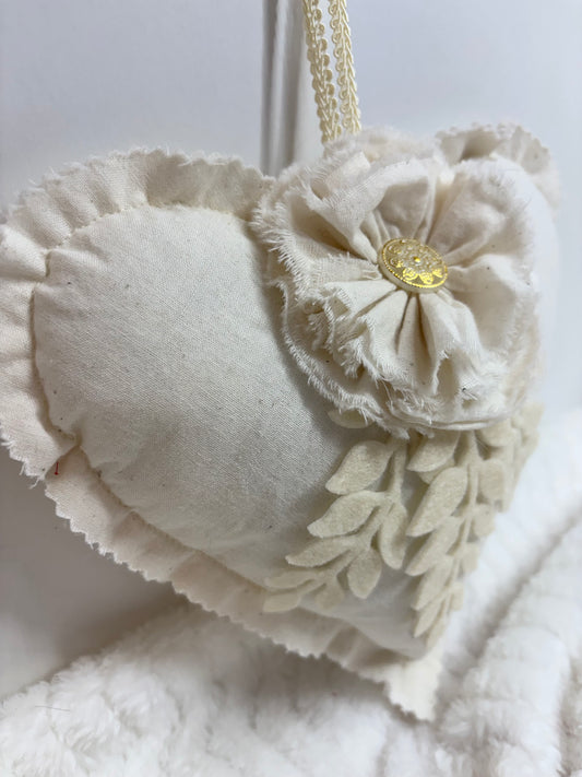 Shabby Heart Decorative Pillow
