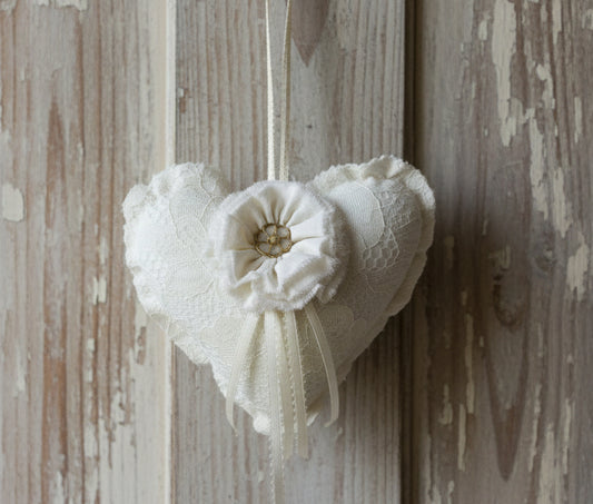 Shabby Heart Decorative Pillow