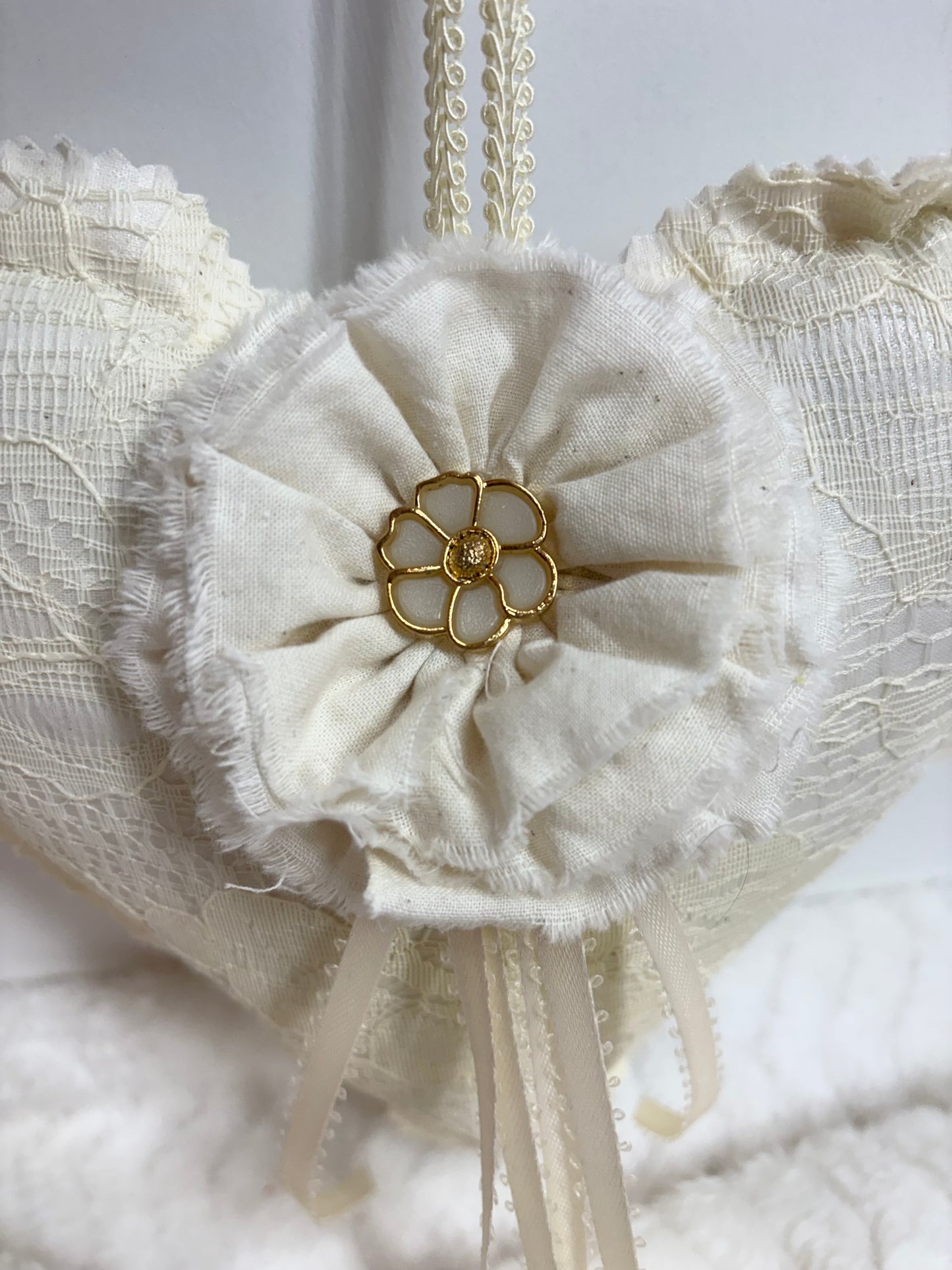 Shabby Heart Decorative Pillow