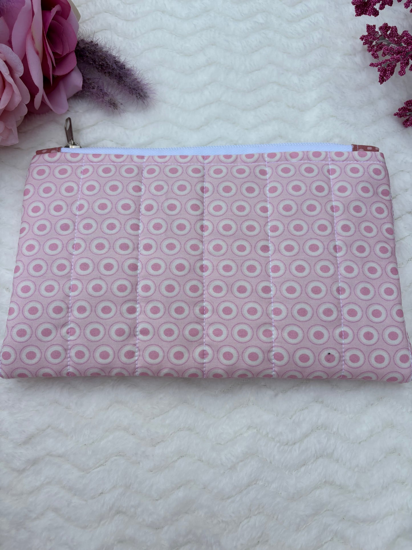 Quilted Zipper Pouch / Pencil Pouch / Makeup Pouch / Craft Supplies Pouch / Travel Pouch