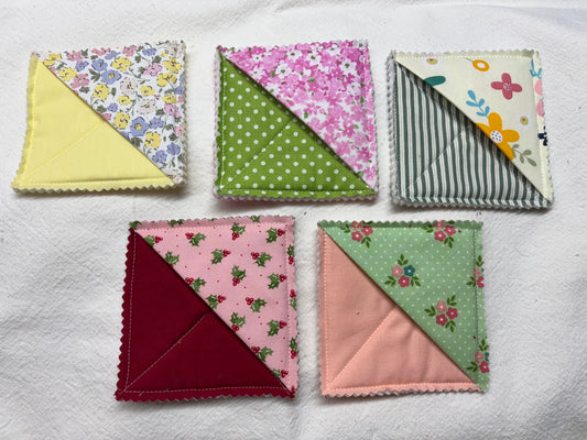 Fabric Corner Bookmark with Raw Pinked Edges