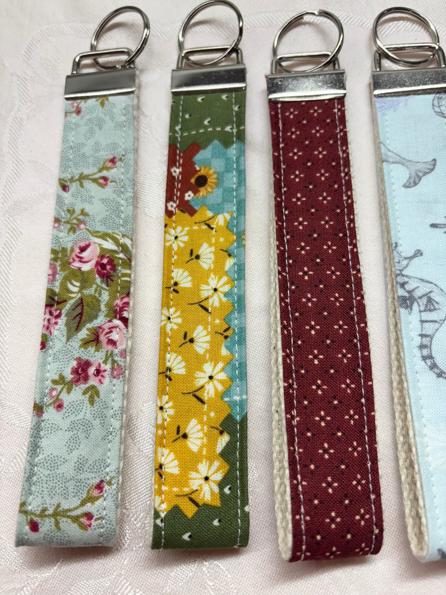 Handmade Fabric Key Fob / Keychain / Wristlet Keychain