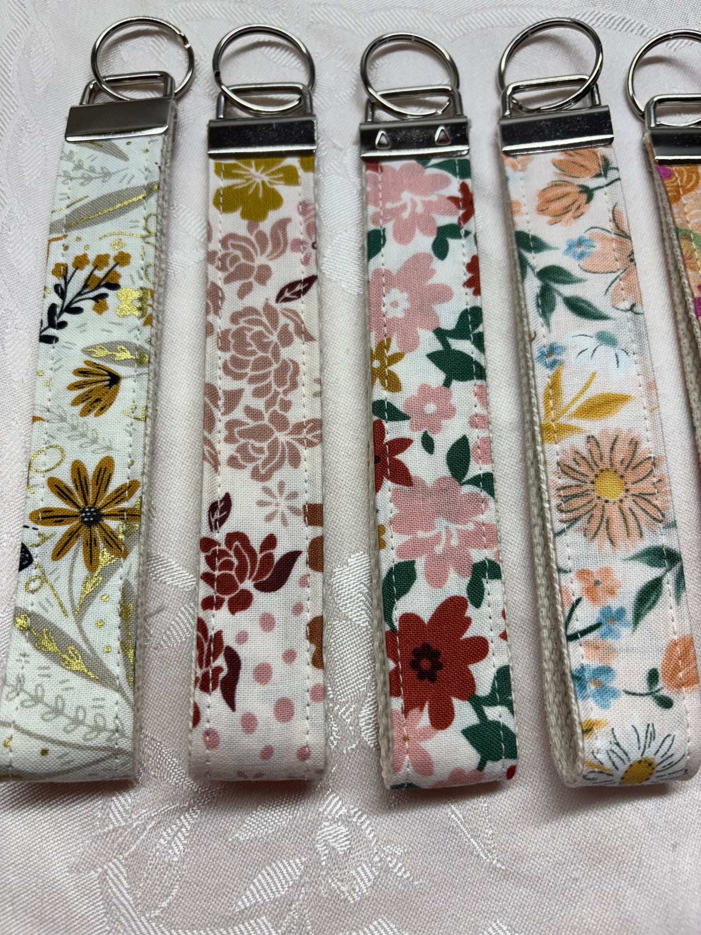 Handmade Fabric Key Fob / Keychain / Wristlet Keychain