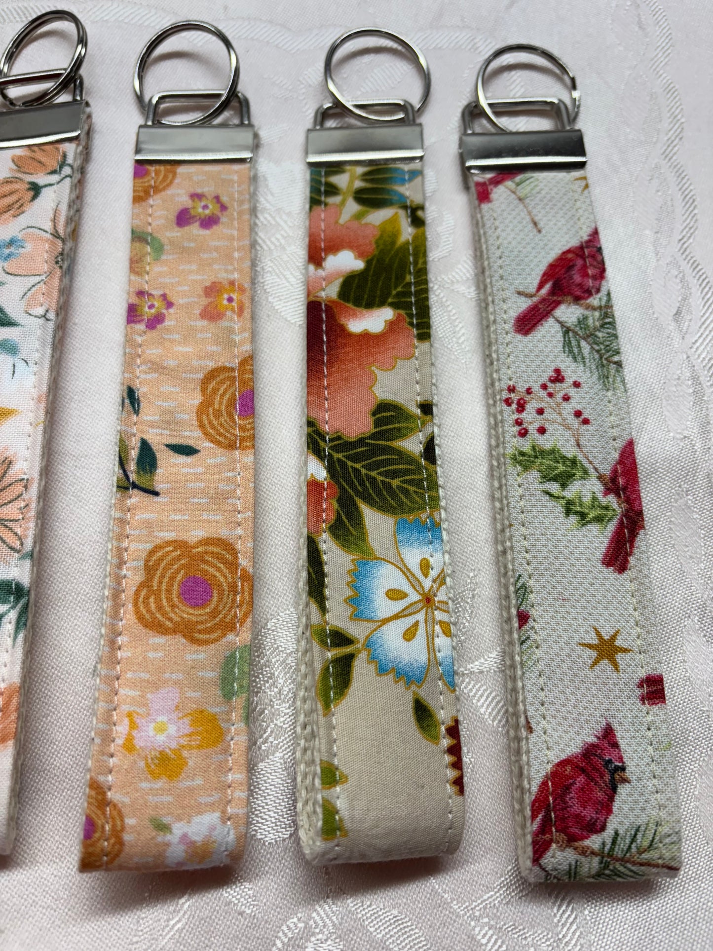 Handmade Fabric Key Fob / Keychain / Wristlet Keychain