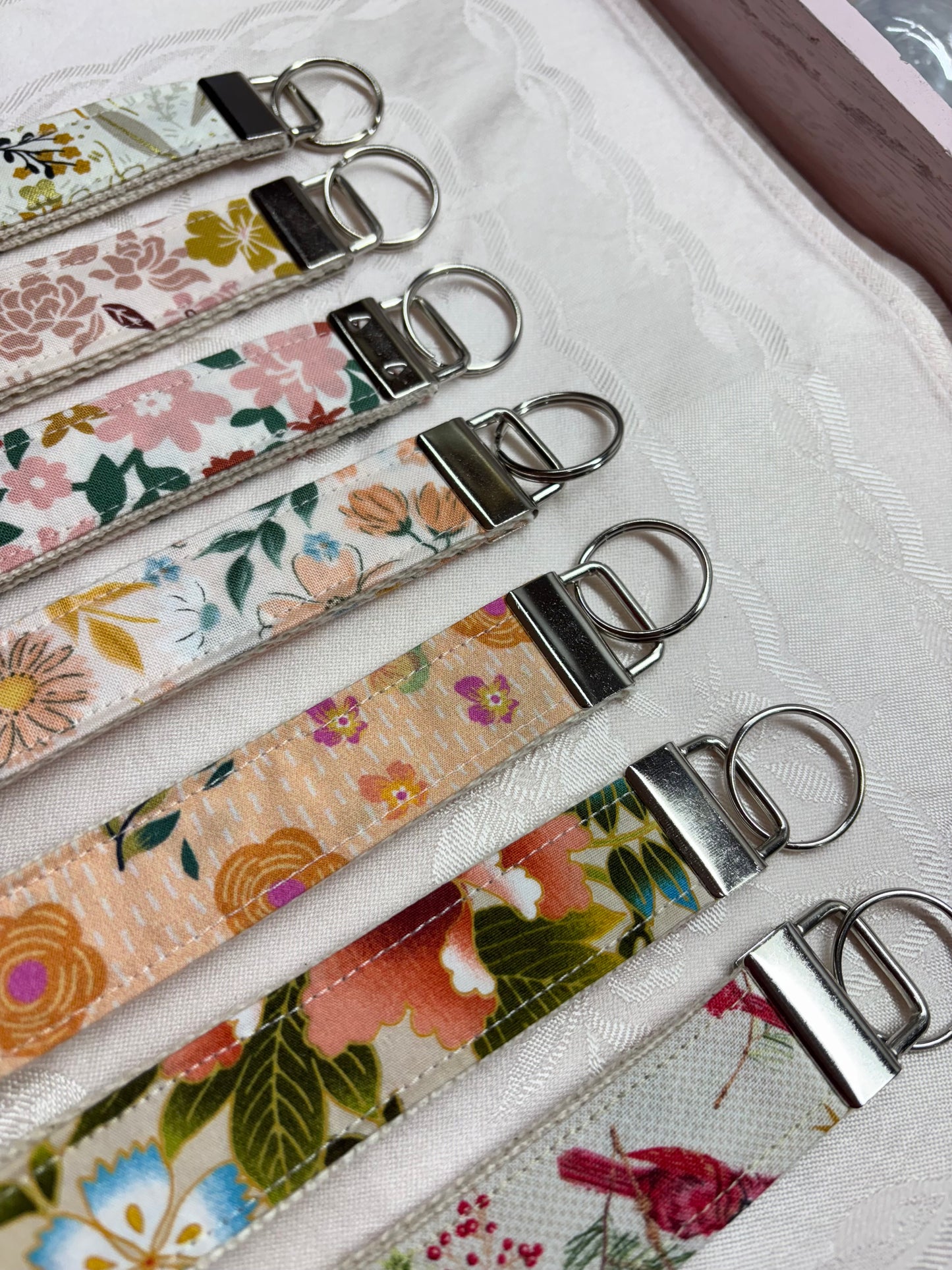 Handmade Fabric Key Fob / Keychain / Wristlet Keychain