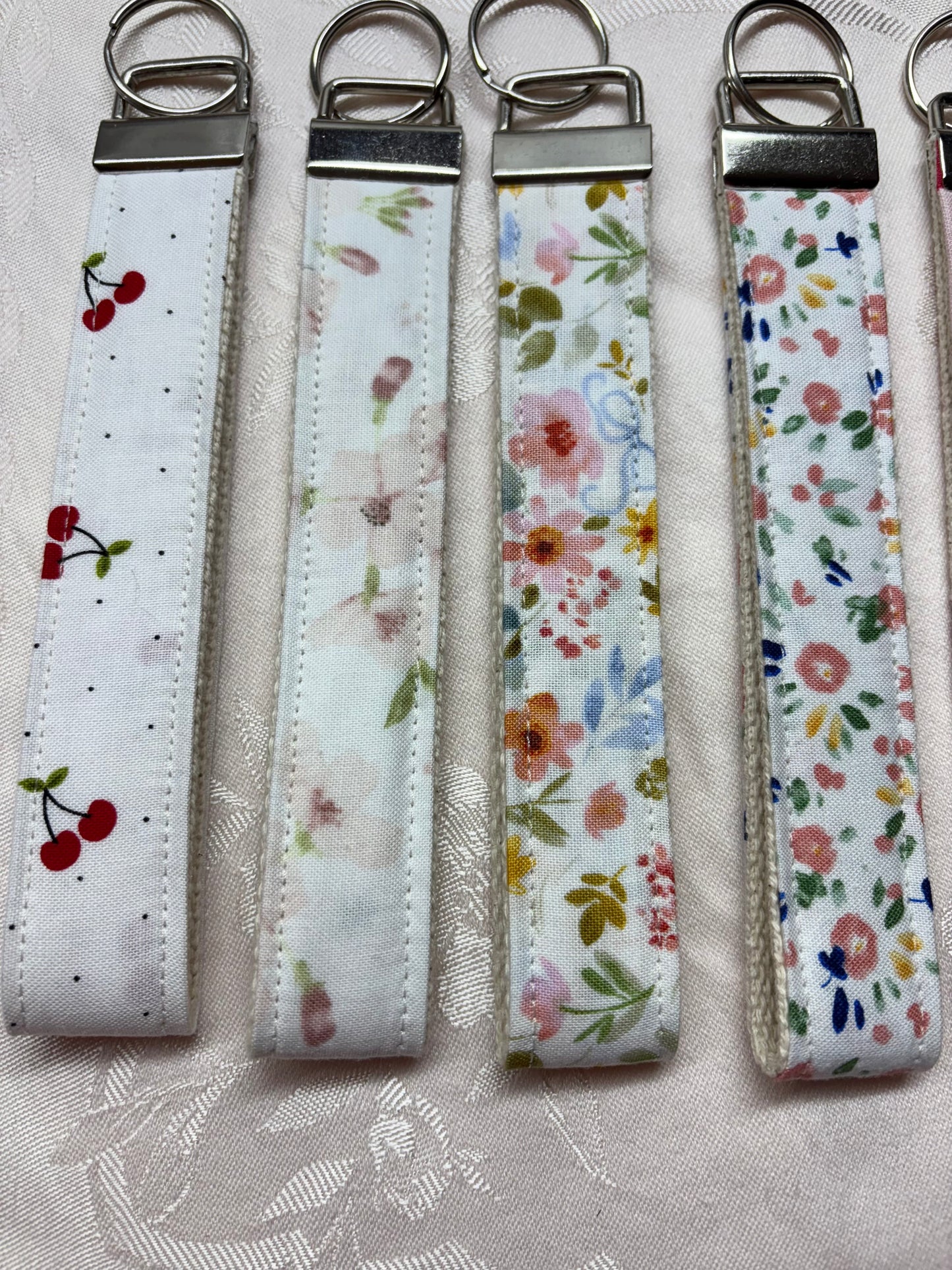 Handmade Fabric Key Fob / Keychain / Wristlet Keychain