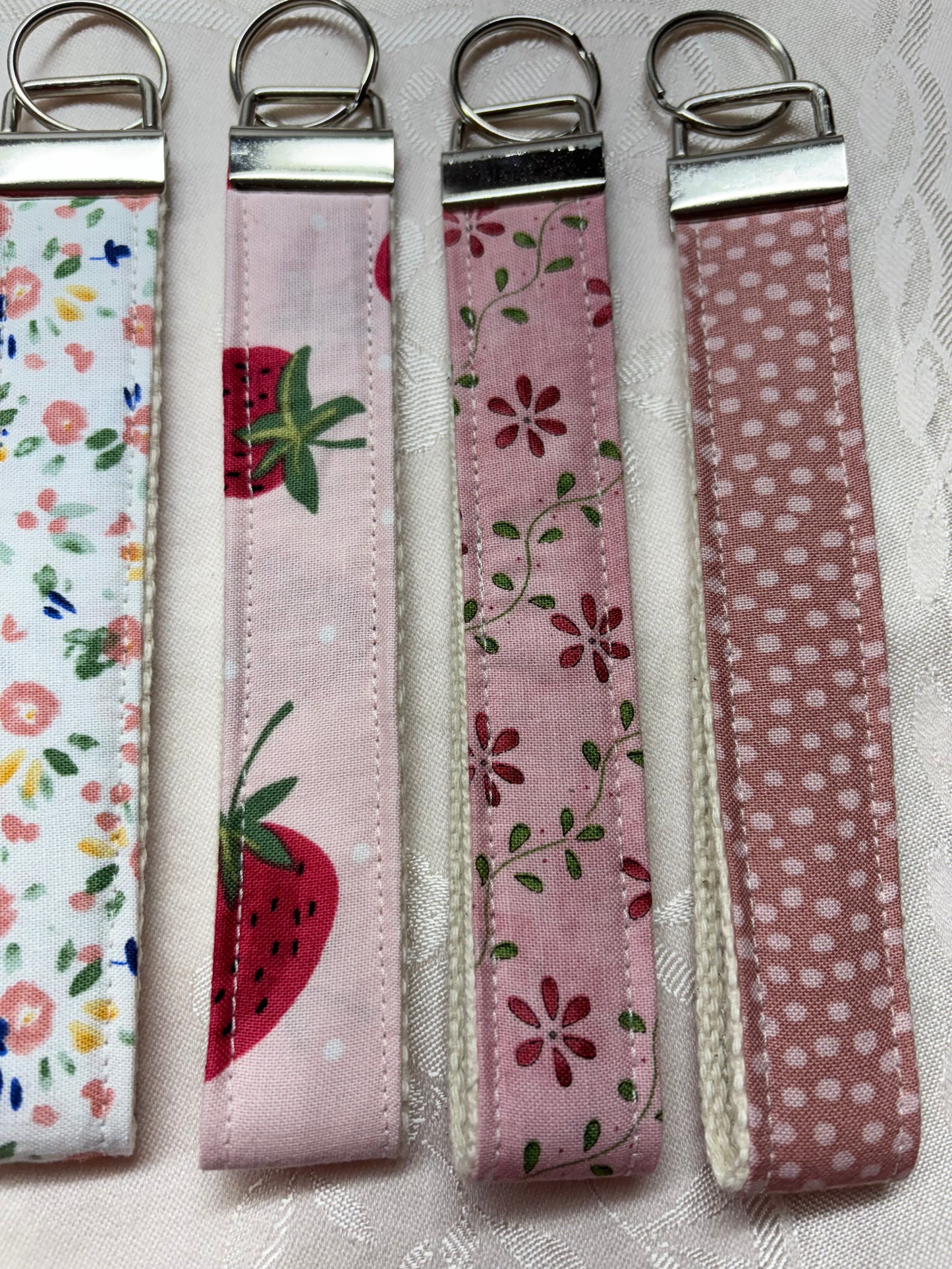 Handmade Fabric Key Fob / Keychain / Wristlet Keychain