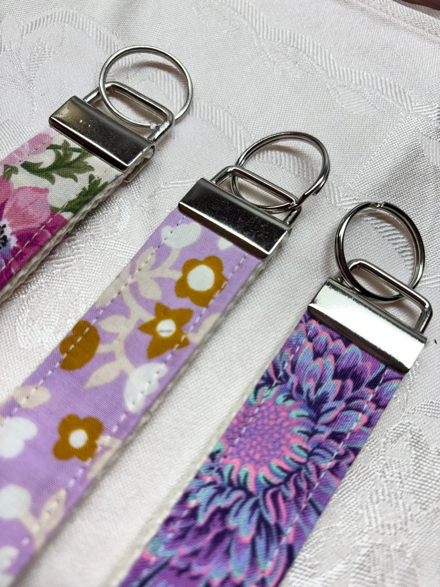 Handmade Fabric Key Fob / Keychain / Wristlet Keychain
