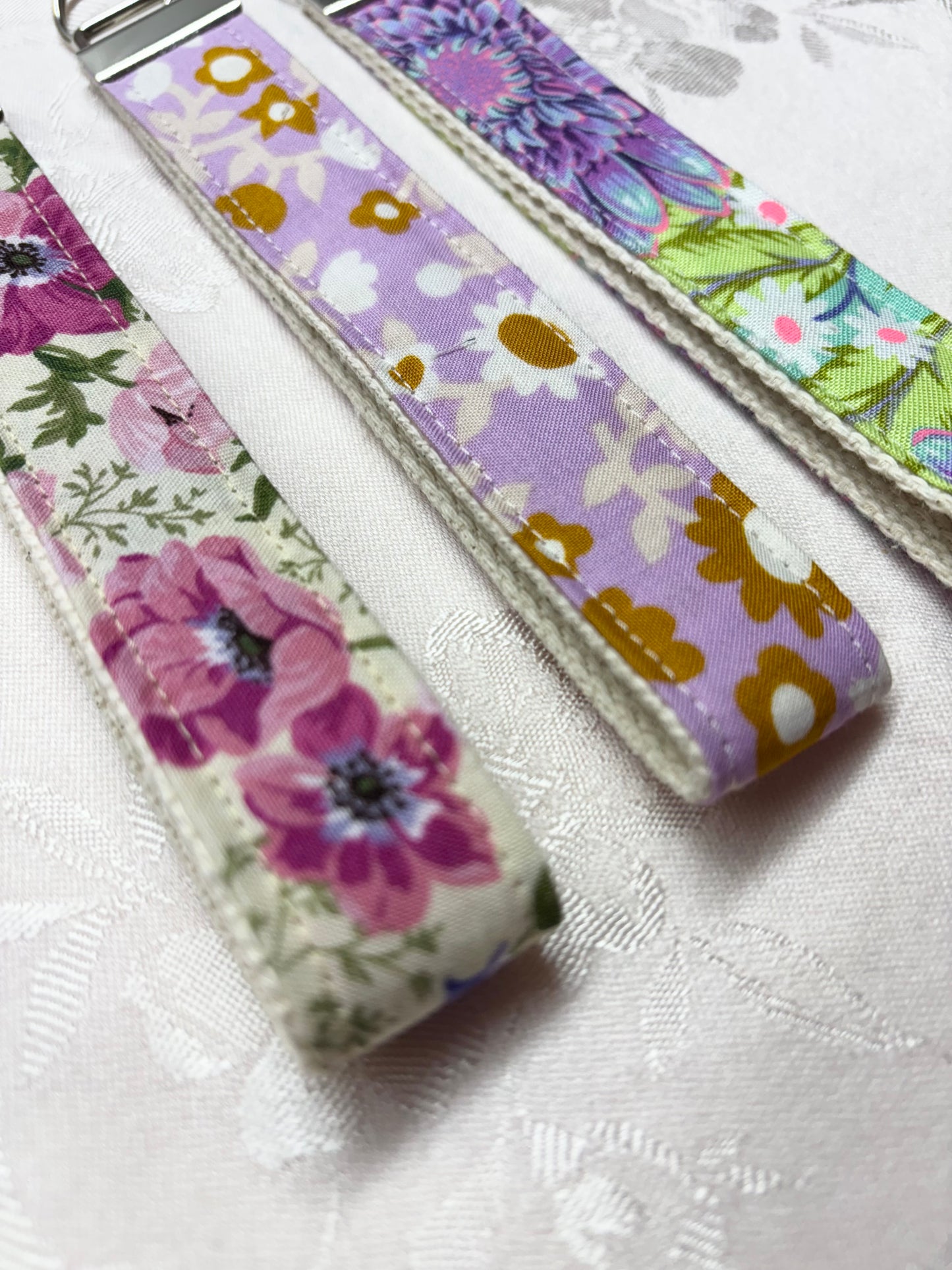 Handmade Fabric Key Fob / Keychain / Wristlet Keychain