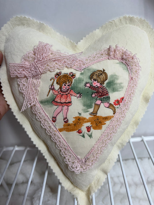Shabby Heart Decorative Pillow