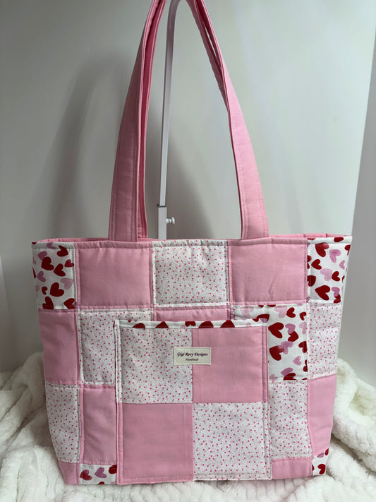 Joy Collection Large Square Patch Tote Bag