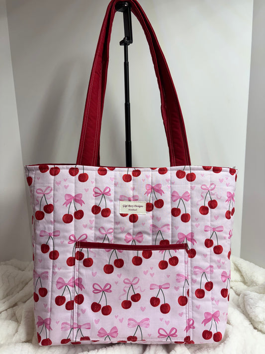 Emma Collection Large Quilted Tote Bag
