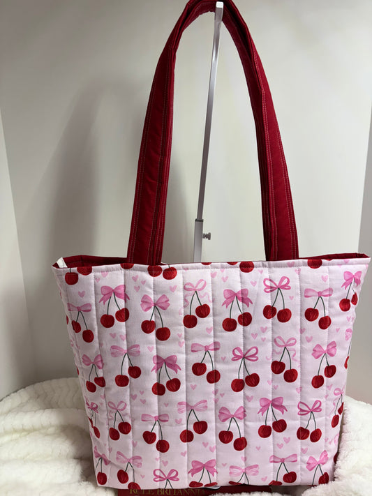 Emma Collection Large Quilted Tote Bag